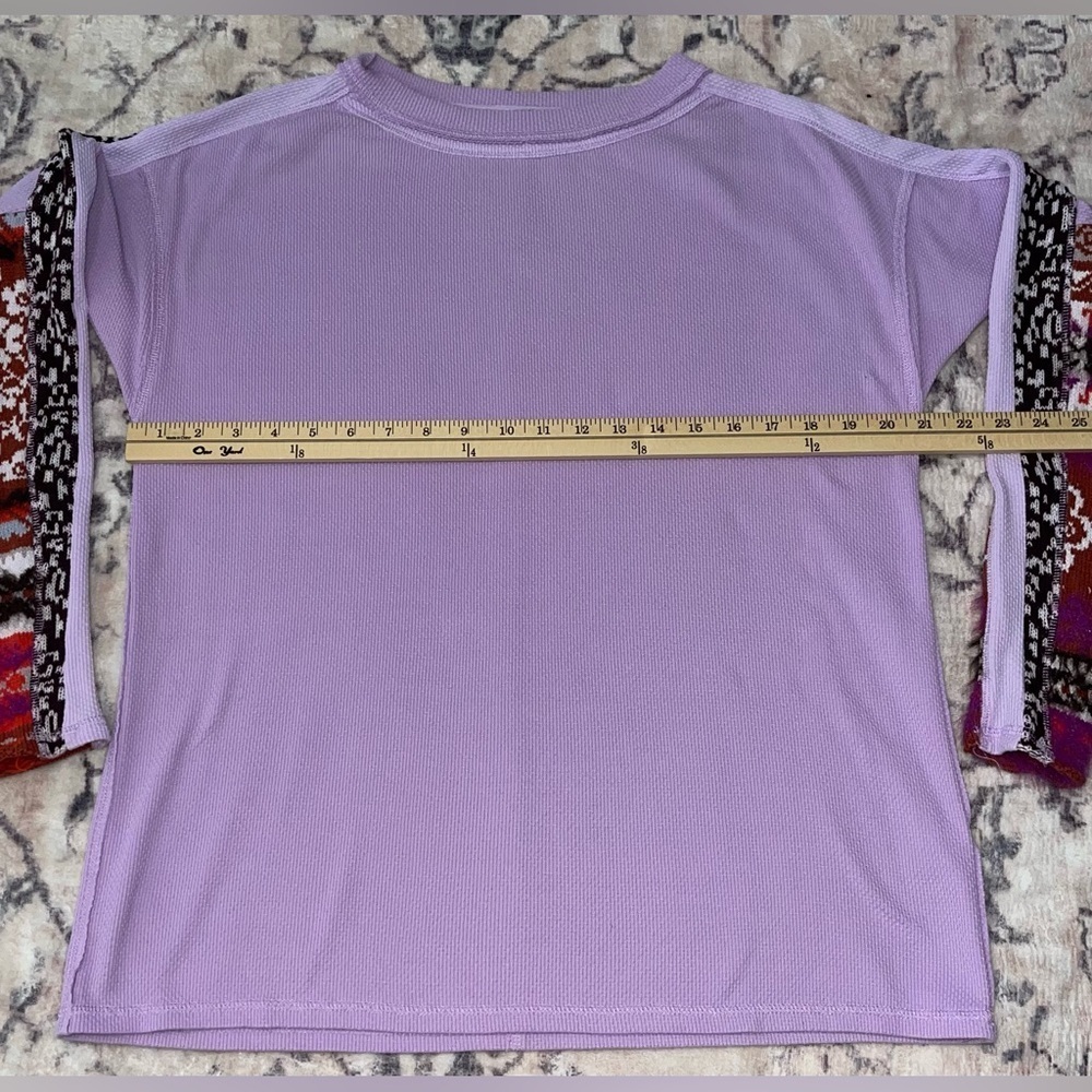 Free People On My Way Cuff Top Lavender Purple Size XS Oversized - Picture 11 of 12